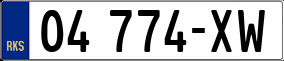 Trailer License Plate